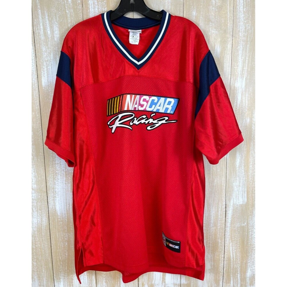 NASCAR RACING '08 Red Embroidered Football Jersey Men's Medium Chase Authentics